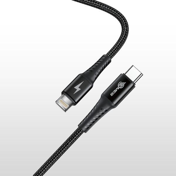 DMES DC8 Type C To Light 3A 30W Cable QC 3.0 Fast Charging Phone Cable with Wear Resisting High Density Nylon Cable