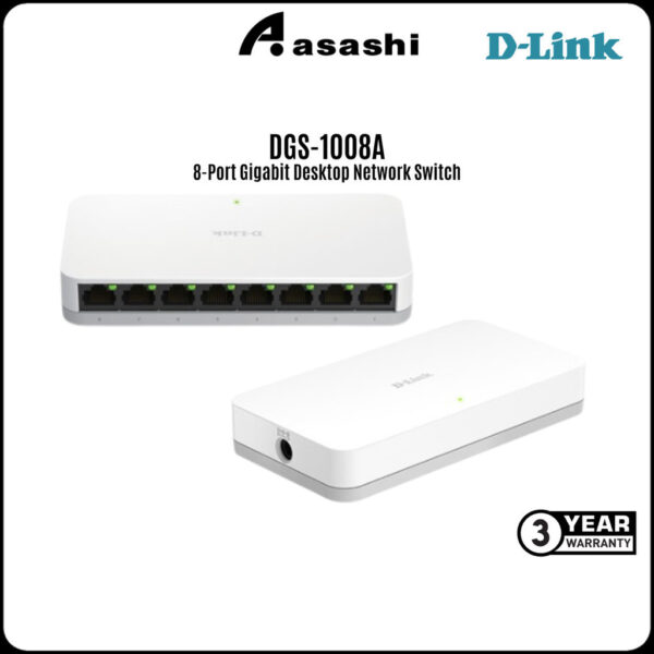 D-Link DGS-1008a 8-Port Gigabit Desktop Network Switch