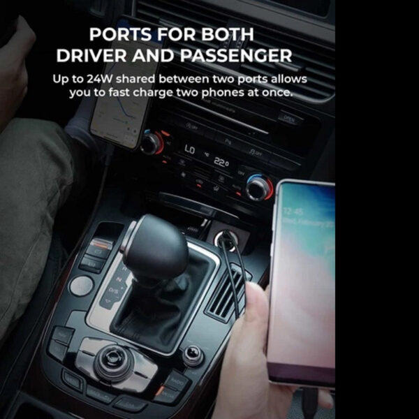 AUKEY CC-A3 30W PD Metal Dual Port Fast Car Charger with PPS & QC 3.0