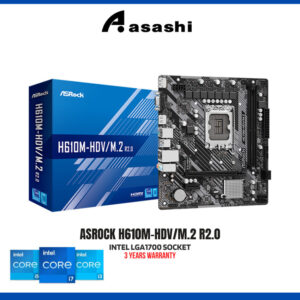 20fda9efb5560235113460d8ba119b26.jpeg ASROCK H610M HDV/M.2 R2.0 DDR4 Intel LGA1700 MATX Motherboard i3-12100 i5-12400