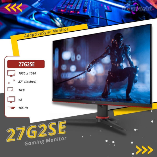 AOC 27G2SE 27" VA 165Hz 1ms AdaptiveSync FHD Gaming Monitor