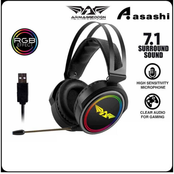Armaggeddon Nuke 13R RGB 7.1 Surround Sound Gaming Headphone