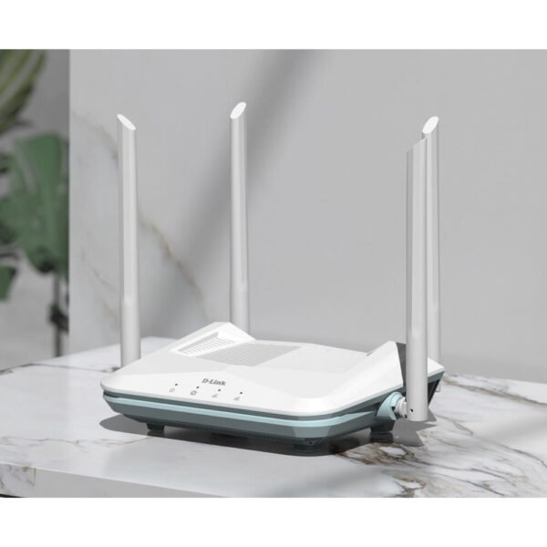 D-Link D-R15 Wireless AX1500 Eagle Pro Ai Smart Mesh Wi-Fi Router with 4 x 5dBi Antenna Support UNIFi & TIME