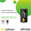 GP Pro Lithium Battery 3V CR123a [ Card of 1s ] (CR17345 / Camera/Camera Flash/Baby Monitor/Flashlight) Pro Jacket
