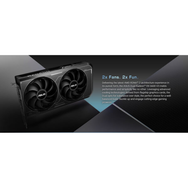ASUS Dual AMD Radeon RX 6600 V3 8GB GDDR6 Graphic Card | DUAL-RX6600-8G-V3