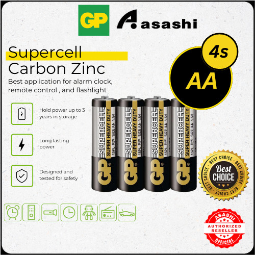 [For Clock, Torchlight & etc] GP Supercell 4pcs AA / AAA Battery (GPPCC15PL018) AAA Battery (GPPCC24PL057)