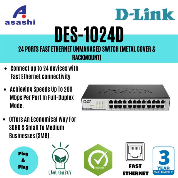 D-Link DES-1024d 24-Port 10/100 Switch