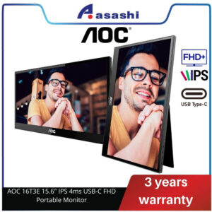 AOC 16T3E 15.6" IPS 4ms USB-C FHD Portable Monitor
