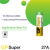 GP Battery Super Alkaline 12V 27A A27 MN27 (C5 – Card of 5)