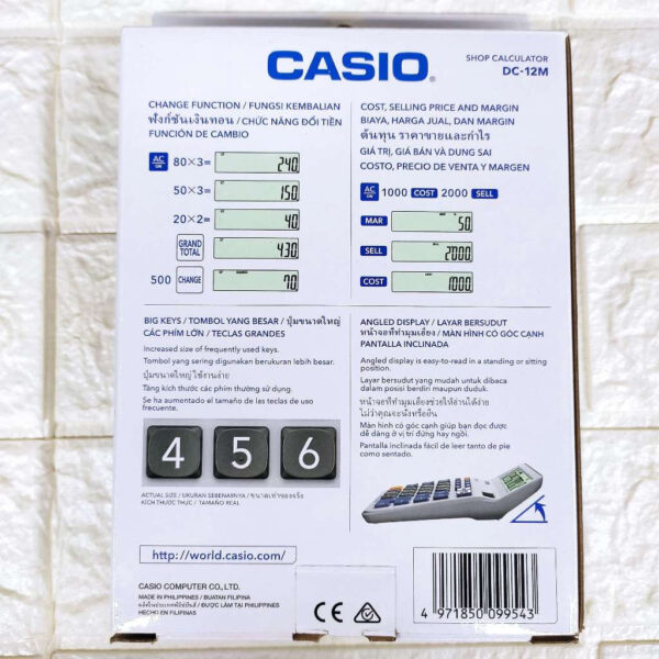 Casio DC-12M Desktop Type Shop Calculator