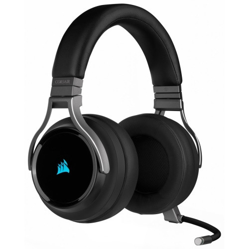 CORSAIR Virtuoso RGB Wireless 7.1 Virtual Surround High-Fidelity Headphone, Black (CA-9011185-AP)