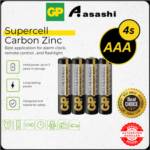 [For Clock, Torchlight & etc] GP Supercell 4pcs AA / AAA Battery (GPPCC15PL018) AAA Battery (GPPCC24PL057)