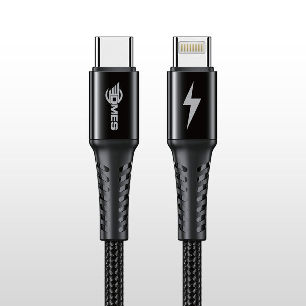 DMES DC8 Type C To Light 3A 30W Cable QC 3.0 Fast Charging Phone Cable with Wear Resisting High Density Nylon Cable