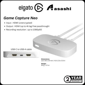 Elgato Game Capture Neo | Live Stream gaming screen via laptop