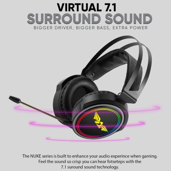 Armaggeddon Nuke 13R RGB 7.1 Surround Sound Gaming Headphone