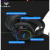 AULA F606 Over-Ear Wired Gaming Headset with Microphone for PC Laptop Phone USB RGB Lighting Power Bass