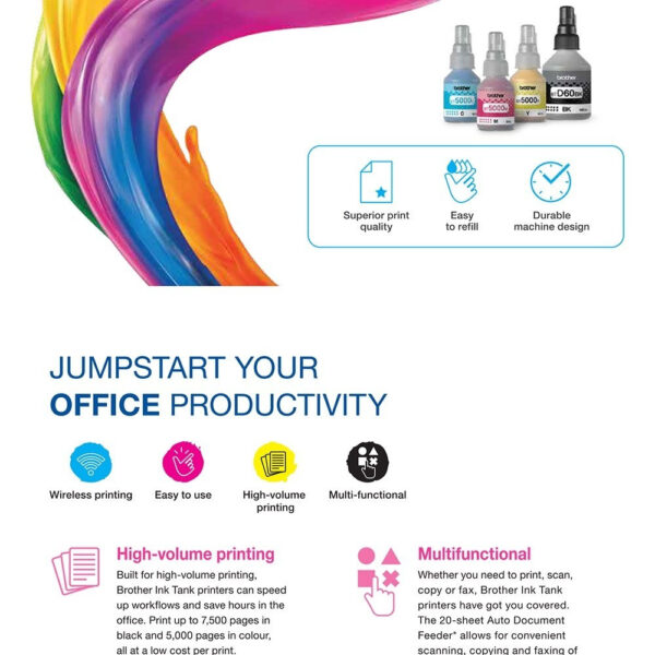 Brother DCP-T720DW Ink Tank Printer (Print,Scan,Copy.Wireless,Wifi direct,Duplex)