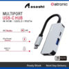 Datronic 3in1 USB-C to HDMI / USB3.0 / 87wPD Adapter Converter DUSBC-207 (3in1) 18 Months Warranty