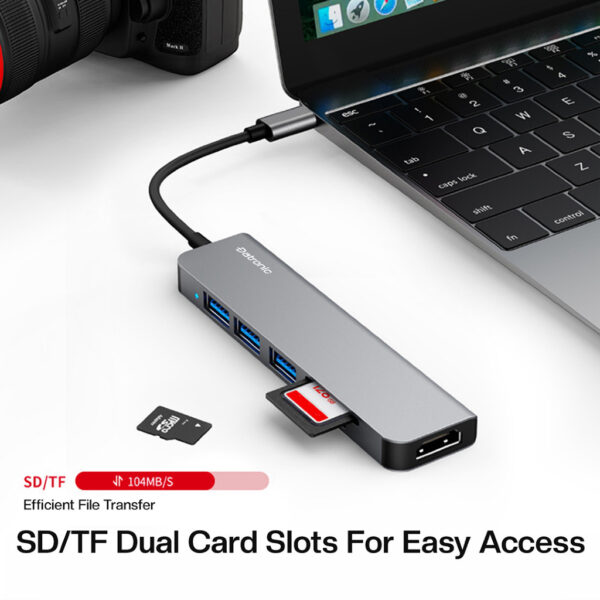Datronic 6in1 USB-C to HDMI / USB3.0 / USB2.0 x 2/ SD / TF DUSBC-206 | 18months warranty