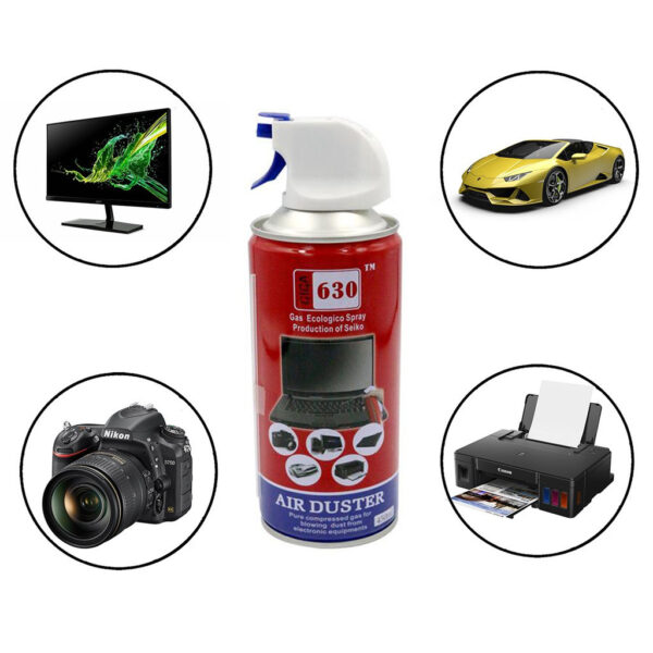 AIR DUSTER CLEANING GIGA 360 COMPRESSED CANNED WITH NOZZLE 450ML - 1 PCS