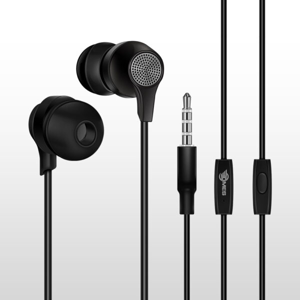 DMES DR4 Wired Earphone in Ear Earphone Stereo Bass with Microphone One-Button Control