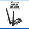 [BULK PACK]Asus PCE-AX3000 AX3000 Dual Band PCI-E WiFi 6 (802.11ax), Bluetooth 5.0, WPA3, OFDMA and MU-MIMO 4.9 Adapter