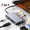 Datronic 7in1 USB-C to HDMI / VGA / USB3.0 x 3 / 100wPD / 1000mbps RJ45 DUSBC-213 | 18 Months Warranty