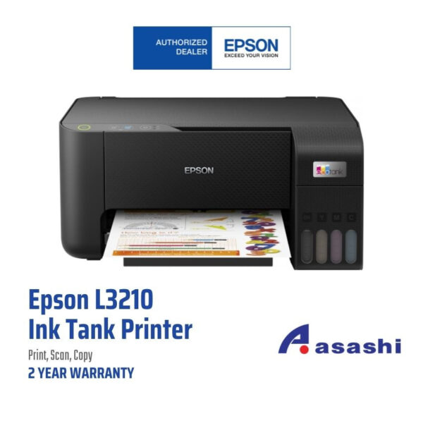 Epson EcoTank L3210 All-in-One Ink Tank Printer(Warranty 1Years + 1Years online Register @ 30,000 Pages Printing)