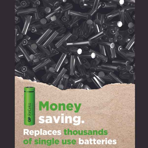 GP ReCyko Rechargeable AAA (950mAh x 2 Batteries Pack)