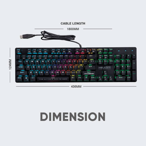 Armaggeddon Mka-11r Mechanical Gaming Keyboard -Black
