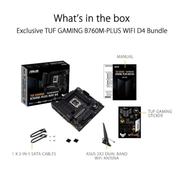 ASUS TUF GAMING B760M-PLUS WIFI DDR4 (LGA1700) MATX motherboard