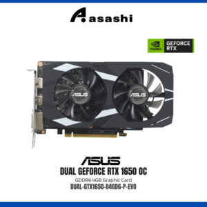 ASUS DUAL GTX 1650 OC 4GB GDDR6 Graphic Card (DUAL-GTX1650-O4GD6-P-EVO)