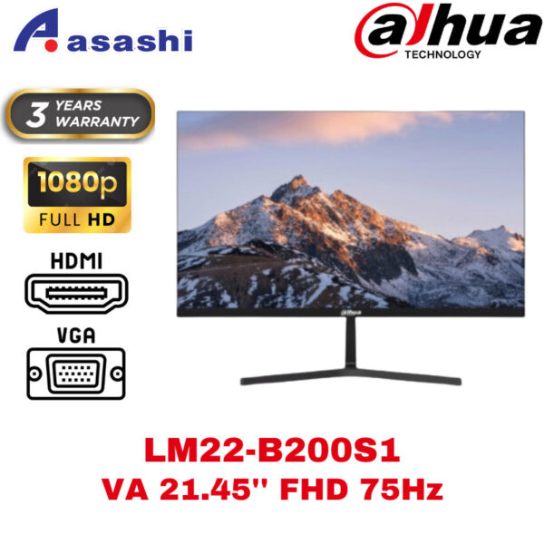 Dahua LM22-B200S1 VA 21.45'' FHD 100Hz Monitor (Speaker, HDMI & VGA)