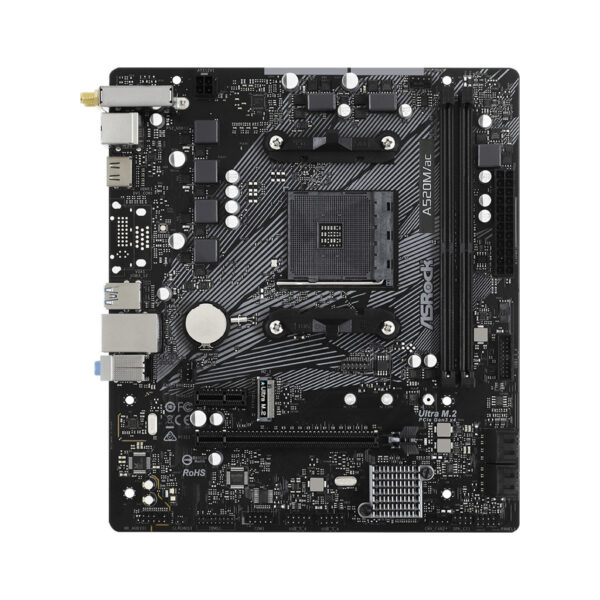 ASROCK A520M/AC Wi-Fi Micro ATX mATX AMD Motherboard | AMD AM4 Socket