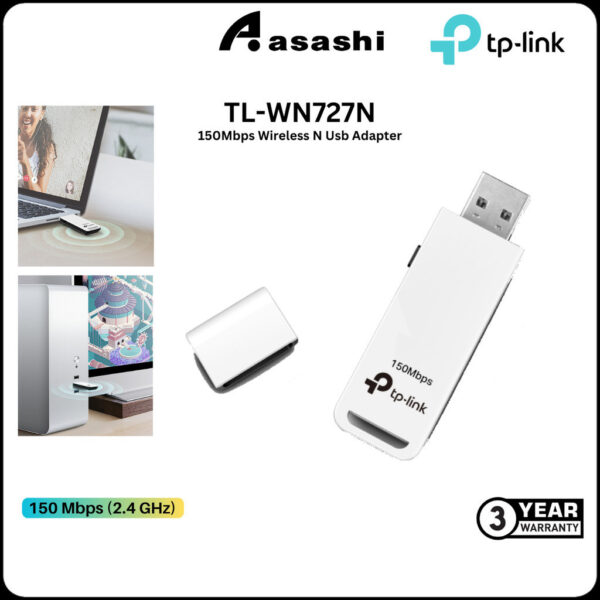 TP-Link TL-WN727N 150mbps Network Wireless N Usb Adapter For PC/Laptop