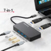 Datronic 7in1 USB-C to Dual HDMI / USB3.0 x 3 / 1000mbps RJ45 / 100wPD DUSBC-214 | 18month warranty