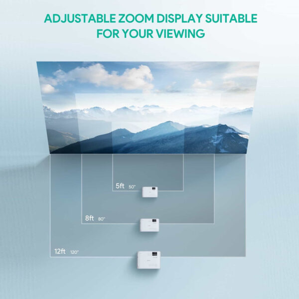 Aukey RD-860 Full HD 1080P Wi-Fi LCD Projector with Support Smartphone Screen Sync HDMI VGA