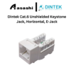 Dintek Cat.6 Unshielded Keystone Jack, Horizontal, E-Jack (1305-04017)