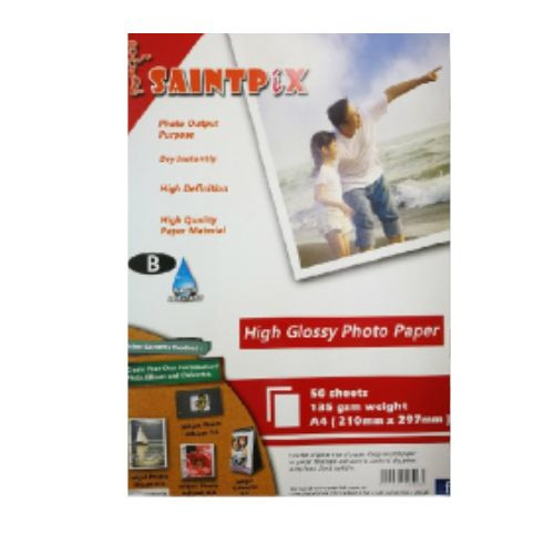 [Suitable For Photo Printing] Saintpix A4 High Glossy Photo Paper (B) / 50 sheets / 135G