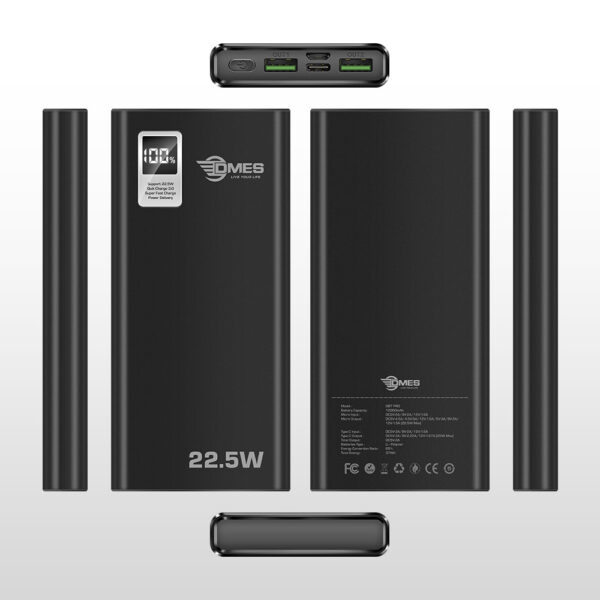 DMES DB7 Pro 22.5W PD QC3.0 10000mAh Fast Charging Powerbank with Over Charge Protection, Battery LED Display