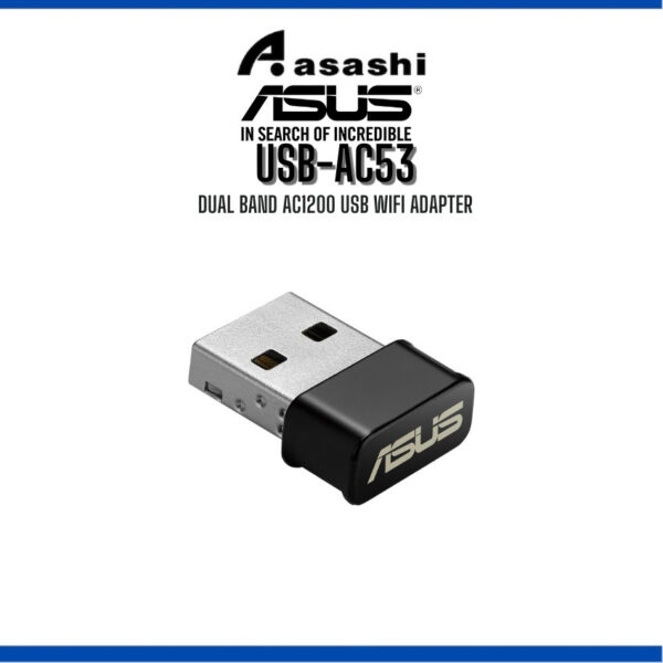 Asus USB-AC53 Nano Size MU-MIMO AC1200 Dual-band USB Wi-Fi Adapter 5Ghz + 2.4Ghz