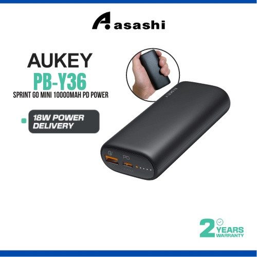 AUKEY PB-Y36 Sprint Go Mini 10000mAh PD 18W QC3.0 Power Bank