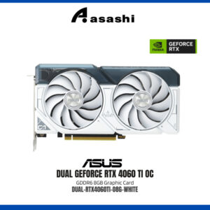 ASUS DUAL GeForce RTX 4060 TI White OC Edition 8GB GDDR6 Graphic Card (DUAL-RTX4060TI-O8G-WHITE)