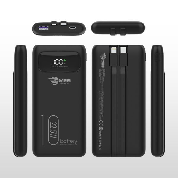 DMES DB6 Pro 22.5W PD QC3.0 10000mAh Fast Charging Powerbank / Over Charge Protection, Battery LED Display