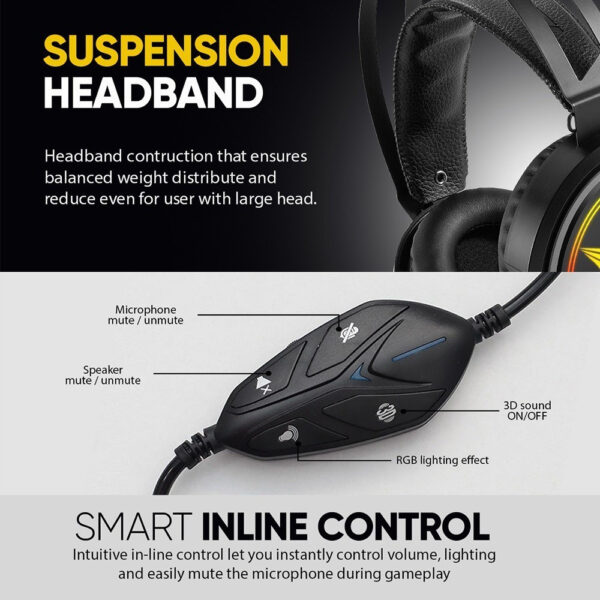 Armaggeddon Nuke 13R RGB 7.1 Surround Sound Gaming Headphone