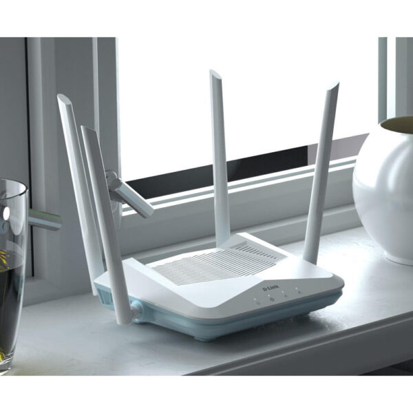 D-Link D-R15 Wireless AX1500 Eagle Pro Ai Smart Mesh Wi-Fi Router with 4 x 5dBi Antenna Support UNIFi & TIME