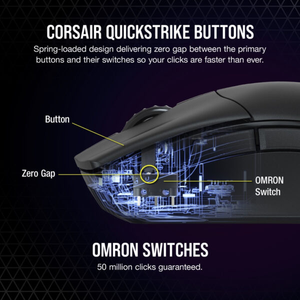 Corsair Sabre RGB Pro Wireless Champion Series Ultra-Lightweight FPS/MOBA Gaming Mouse CH-9313211-AP