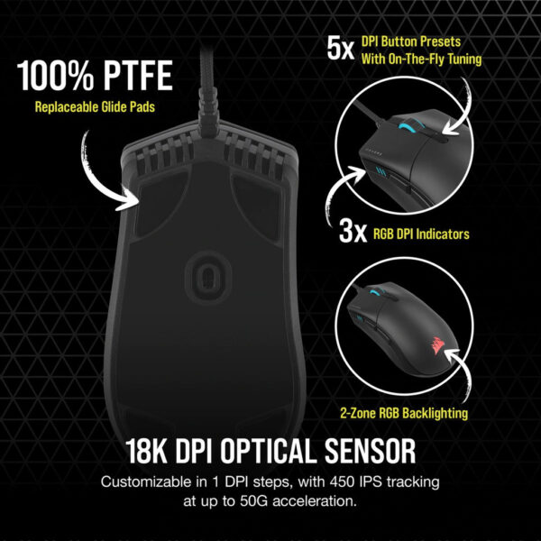 CORSAIR SABRE RGB PRO CHAMPION Gaming Mouse RGB 18000 DPI, Optical CH-9303111-AP