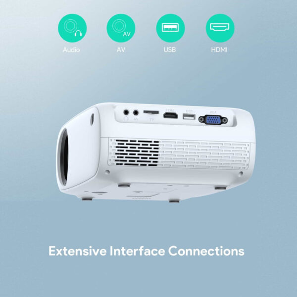 Aukey RD-860 Full HD 1080P Wi-Fi LCD Projector with Support Smartphone Screen Sync HDMI VGA
