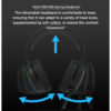 AULA F606 Over-Ear Wired Gaming Headset with Microphone for PC Laptop Phone USB RGB Lighting Power Bass